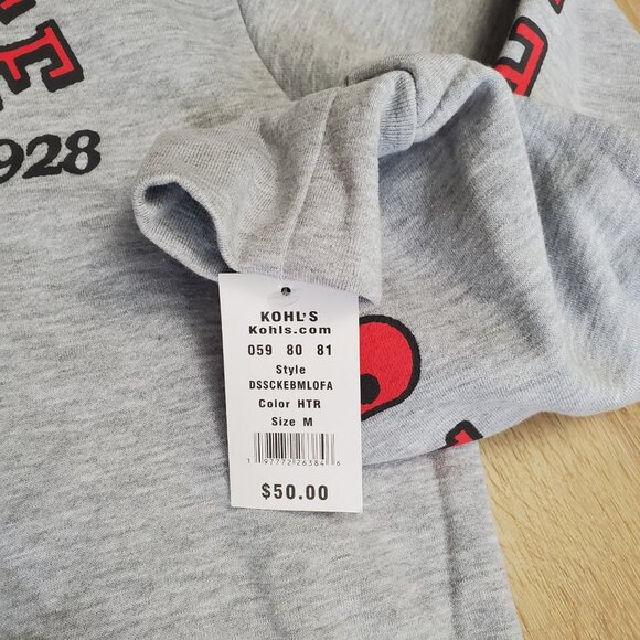 Disney Mickey Mouse Hoodie Mens M Sweatshirt Unisex Gray NWT Original Est 1928 - Picture 6 of 11